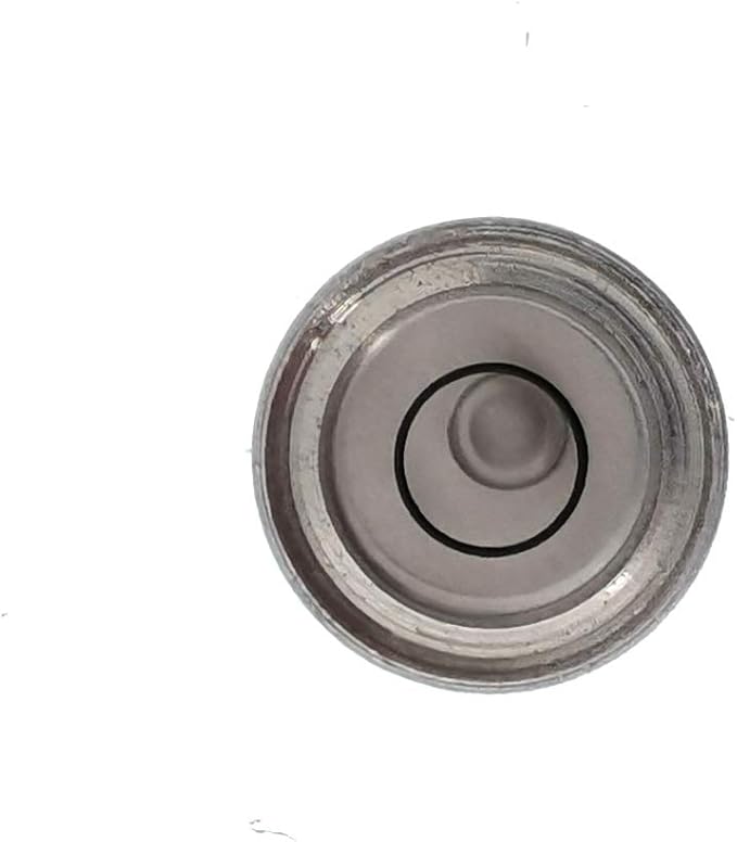 Mini Metal universal horizontal bubble water level balance bubble level round 13x7mm (silvery white）