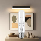 8-Pack 40W T10 Incandescent LED Light Bulbs, Warm White,Dimmable Clear Glass Edison Vintage Bulbs for Chandeliers, E26 Base, 2700K, Desk Lamps, Curio Cabinets, Aquariums, and Pendant Lighting