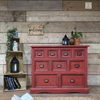 Dixie Belle Paint Company Chalk Finish Furniture Paint - Barn Red (1 Gallon - 128oz) - Matte Deep Red Chic Chalk Mineral DIY Furniture Paint