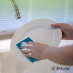 Non-Scratch Scouring Pads, 96Pcs Household Scour Pads for Kitchen, Garage and Outdoors, Reusable Dish Scrubber Pads for Pan and Metal Grill - Blue