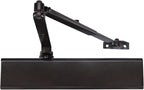CLG HARDWARE Heavy Duty Commercial Door Closer DC8016 - Slim Line - Surface Mounted, Grade 1- ADA & UL 3 Hour Fire Rated, Adjustable Size 1-6 for Entrances & Aluminum Storefronts - US10D Dark Bronze