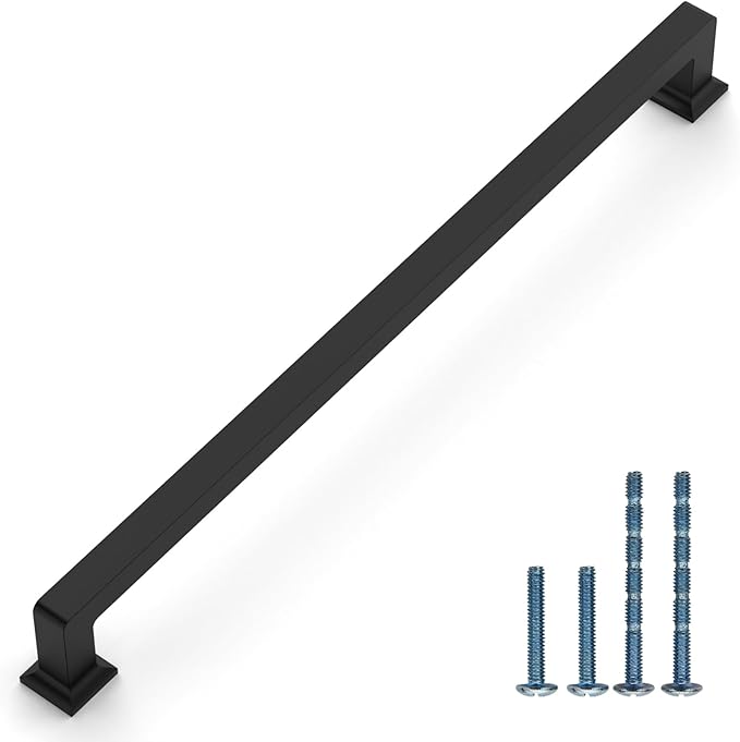 6 Pack 12.6"(320mm) Matte Black Cabinet Pulls Kitchen Cabinet Handles Drawer Pulls Cupboard Hardware for Cabinets CK0078