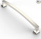 Asidrama 10 Pack 7 Inch(177mm) Hole Centers Kitchen Cabinet Handles, Brushed Satin Nickel Cabinet Pulls Kitchen Cabinet Hardware for Cupboard Drawer Pulls