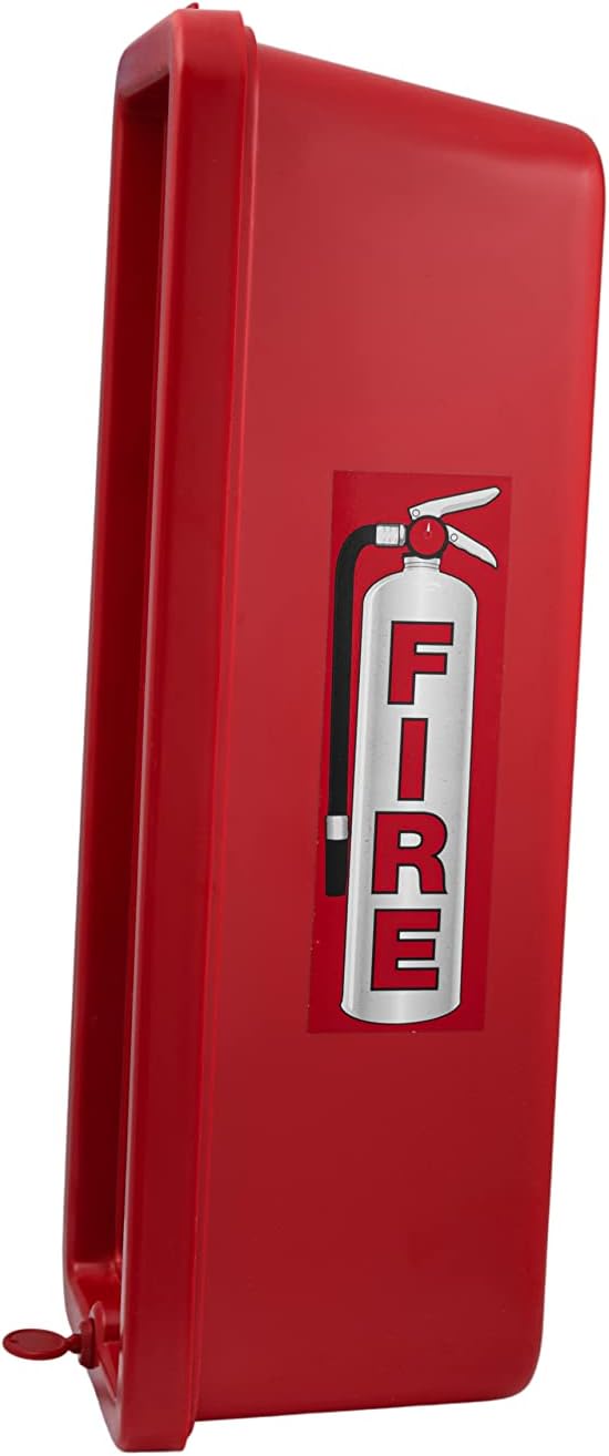 Fire Extinguisher Cabinet Fire Extinguisher Box Outdoor Fire Cabinet Mounted Fire Extinguisher Cabinet Fire Extinguisher Cover (Red with Pull-Panel, Rx350, Plastic, 5 Pounds, 5, AKA1)