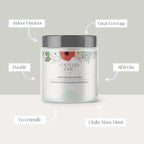 Country Chic All-in-One Chalk Paint for Furniture, Cabinets, Home Decor, Eco-Friendly, Matte Finish, Built-In Primer & Top Coat for Wood, Metal - String of Pearls (Light Green) - 8 oz (237 ml)