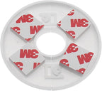 2 Pack Wall Split Flange ABS Round Escutcheon Plate for 0.86"/ 22mm Diameter Pipe Faucet Decoration Accessories (White)