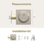 Mega Handles - Prime Deadbolt I Entry Deadbolt Lock - Heavy Duty Square Locking Deadbolt for Left or Right-Handed Doors - Interior/Exterior - Satin Nickel