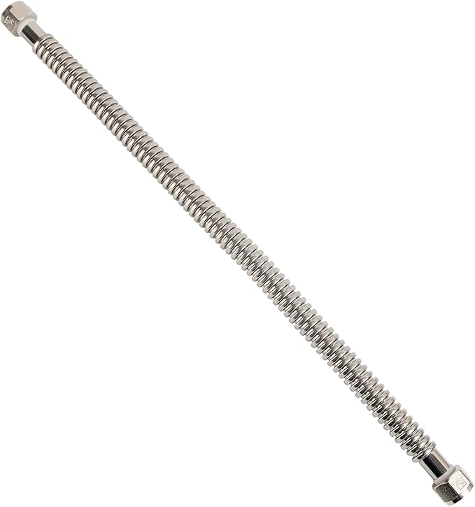 Solimeta 2 Pack Heavy Duty Durable Stainless Steel Corrugated Water Heater Connector Flexible for Water Heater Water Softener, 24“ Length