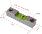 Aluminum alloy small bar level, square horizontal bubble, water level ruler, installation hole adjustable head (35 * 8 * 8mm)