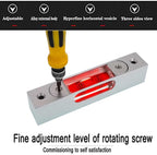 Bar type high-precision level, high-precision aluminum alloy metal adjustable level, bubble square bar type luminous magnetic multi specification ruler (120x22x25mm)