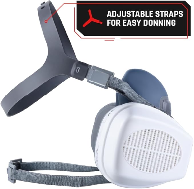 Parcil Distribution Full Face Respirator Mask with Filters – Durable Full Face Respirator Gas Mask, Bayonet Filter Compatible