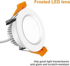 6 Pack 2 Inch LED Recessed Lighting, Downlight Dimmable 3W (35W Equivalent), 5000K Daylight White, CRI80, Recessed Light Fixtures with LED Driver