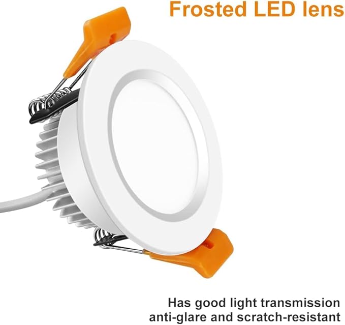 6 Pack 2 Inch LED Recessed Lighting, Downlight Dimmable 3W (35W Equivalent), 3000K Warm White, CRI80, Recessed Light Fixtures with LED Driver