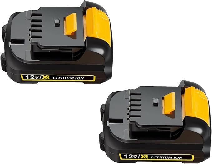 12V DCB120 2.0Ah Battery Replacement for DeWalt 12v Max Battery DCB120 DCB121 DCB123 DCB122 DCB124 DCB125 DCB127,Compatible with DeWalt 12V power Tools , Lightweight Lithium UL Certified (2-Pack)