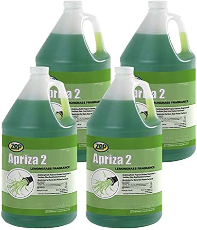 Zep Apriza 2 Multi-Purpose Cleaner - 1 Gallon (Case of 4) 125124 - Oxidizing, Degreaser, Deodorizer, and Sanitizer