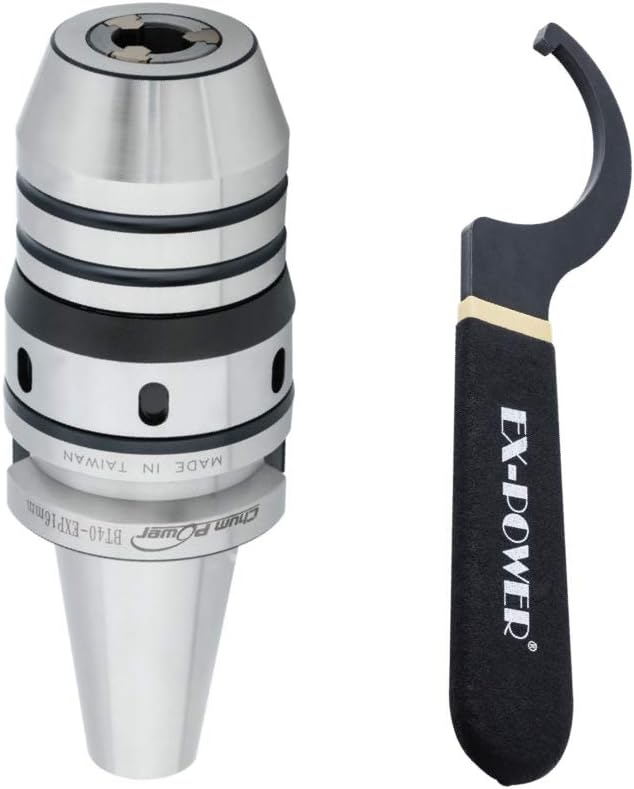 1/8"-5/8" BT40 CNC Integral EX-POWER Universal Chuck Holder, Titanium Jaws, One-piece