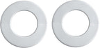 2 Pack Wall Split Flange ABS Round Escutcheon Plate for 3.0"/ 76mm Diameter Pipe Faucet Decoration Accessories (White)