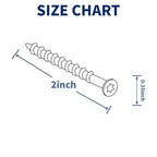 Deck Screws 2 Inch, Wood Screws #8 x 2, 150PCS, Torx Star Flat Head, Fence Construction Screws, Rust Resistant Epoxy Coated, T25 Bit Included, Black