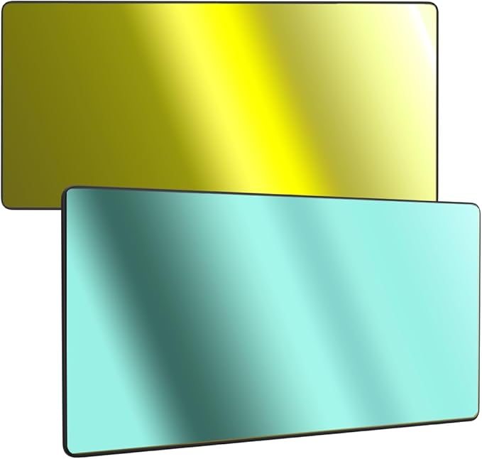 The King 2-Tone | Gold/Blue Shade 11 Welding Lens | Changes Color With Angle - Gold/Blue | 2" x 4.25" | Extremely Clear Fixed Shade 2x4 Welding Lens | Ridge Products Welding Lens