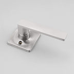 GOBEKOR 3 Pack Dummy Door Handles Satin Nickel Square Half Dummy Door Lever Single Side Pull Handle