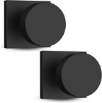 Mega Handles SUANA Dummy Door Knob for Hallway, Closet and Bathroom, Reversible Heavy Duty Design Door Knobs, Fits All Standard Door Sizes, Screws Included - Matte Black (2 Pack)