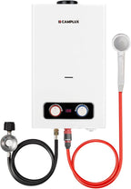 CAMPLUX 2.64 GPM Tankless Propane Water Heater, Portable Water Heater Outdoor with Overheating Protection, for Camping, Cabins, Barns, Easy Installation, 68,000 BTU, BD264