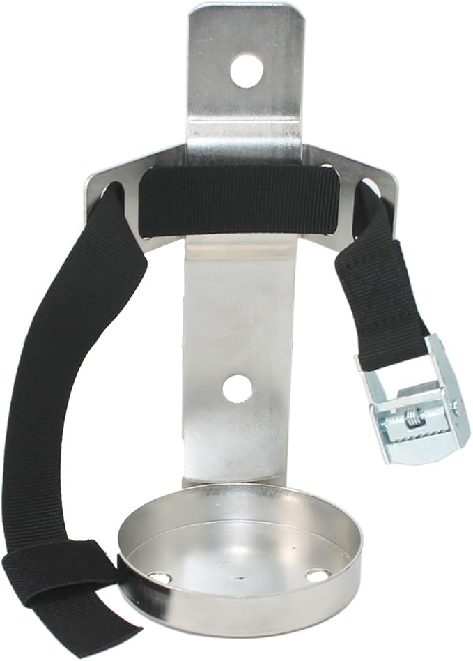 Fire Extinguisher Mount,Wall Hanging Bracket,Fire Extinguisher Holder for Home, Car, RV, Truck, Mini Fire Extinguishers (2.5LB Stainless Steel 1Pcs)