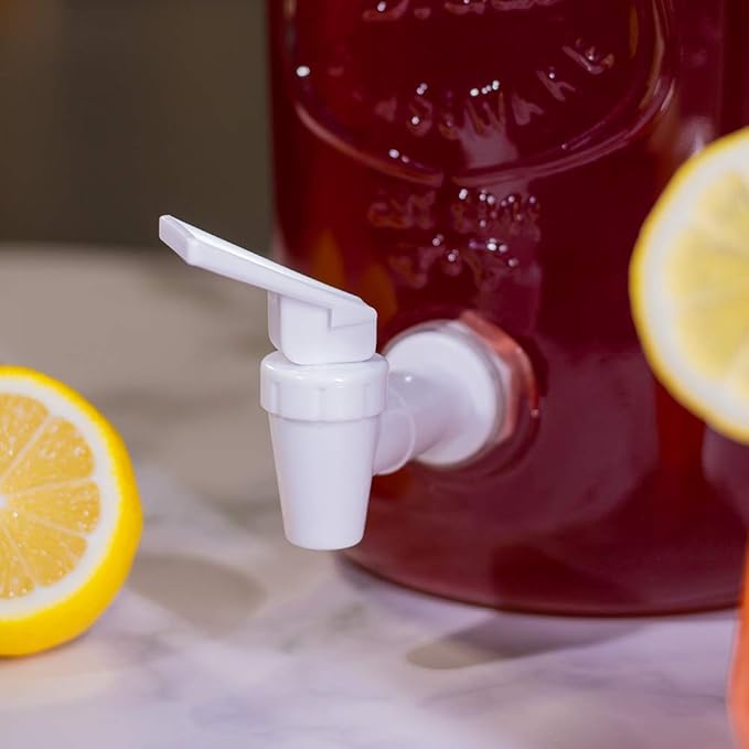 Replacement Cooler Faucet Water Bottle Jug,Water Dispenser Tap Set,BPA-Free Plastic Spigot Spout Water Beverage Lever Pour Dispenser Valve,Water Crock Tap (4 White)