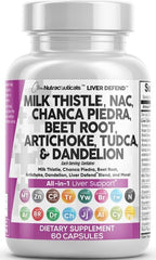 Clean Nutraceuticals Milk Thistle NAC Chanca Piedra Beet Root Artichoke Dandelion Root - Liver Cleanse Detox & Repair Supplement Plus TUDCA Choline & Ginger 60 Count