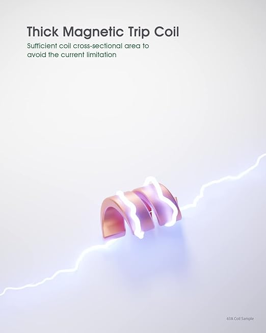 AC Miniature Circuit Breaker, 6 Amp 120V/240V 2 Pole DIN Rail Mount Circuit Breaker, Thermal Magnetic Trip, Solar AC Disconnect Switch MCB C6