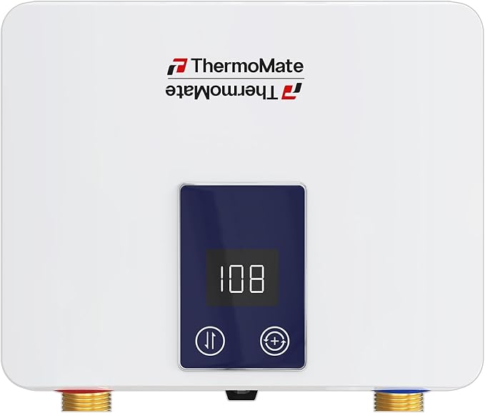 Tankless Water Heater Electric for Single Sink Faucet, ThermoMate 3500W 120V Small Point of Use Instant Hot Water Heater with Temperature Display, Self-modulating, ETL Certified