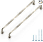 JOY DECOR Cabinet Pulls – 8-3/4 Inch Hole Center, Brushed Nickel, 2 Pack, Zinc Alloy Cabinet Handles for Drawers & Cupboard – Vintage Style Hardware for Kitchen, Bathroom, Dresser, Furniture Makeover