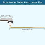 Hygie Rinse Metal Toilet Handle Lever Flush Replacement, Universal Front Mount Toilet Handle with Stainless Steel Flapper Chains, Toilet Repair Kit, Brushed Nickel