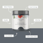 Country Chic All-in-One Chalk Paint for Furniture, Cabinets, Home Decor, Eco-Friendly, Matte Finish, Built-In Primer & Top Coat for Wood, Metal - Hurricane (Cool Grey) - 8 oz (237 ml)