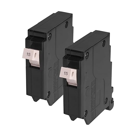 15 Amp 1-Pole Circuit Breaker, Type 3/4-Inch Plug-On Molded Case Circuit Breaker, 120/240V, Thermal Magnetic, 10-Yr Warranty