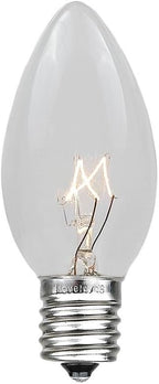 Novelty Lights 5 Pack C9 Outdoor Christmas Replacement Bulbs, Clear, E17/C9 Intermediate Base, 7 Watt