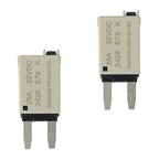 25A DC 12V-32V Manual Reset Circuit Breaker ATM Low Profile T1 Mini Blade Fuses Breakers for Car Trucks Marine Boat RV Solar and More,2 Pack