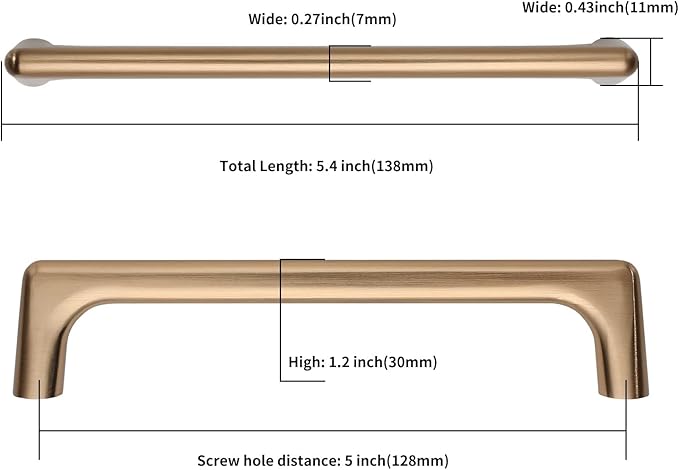10 Pack Champagne Bronze Cabinet Pulls 5 Inch Kitchen Cabinet Handles Cabinet Hardware Kitchen Handles for Cabinets Cupboard Handles Dresser Pulls Drawer Handle
