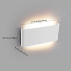 11" Modern LED vanity light,15W Dimmable 5 CCT (3000K-6500K) Adjustable Wall Lamp,Up and Down Wall Lighting,Indoor Wall Sconce for Bedroom,Staircase,Hallway,Dressing Table,2 Pack（White）
