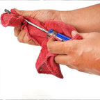 Shop Towels (Red, 200-Pack) - Bulk Cleaning Towel in a Bag, Mechanic Cotton Wipes for Car Maintenance, Auto Mechanics & Garage, Wipe Grease & Oil, Machine Wash & Reusable