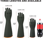 North Tower Heavy-Duty Latex Chemical Resistant Gloves - Reusable Long Rubber Dishwashing Gloves with Forearm Protection for Men - Waterproof, Industrial Safety Gear,18“，1 Pair