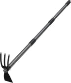 COCONUT Hoe Garden Tool, 60 Inch Garden Hoe Long Handle for Weeding, Hoe Cultivator 2 in 1 Hand Garden Tools for Gardening Planting