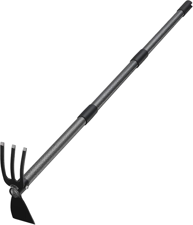 Hoe Garden Tool, 45 Inch Garden Hoe Long Handle for Weeding, Hoe Cultivator 2 in 1 Hand Garden Tools for Gardening Planting