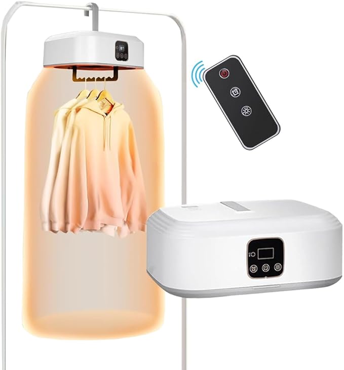 Portable Dryers-Foldable Dryers-With Remote Control Mini Dryer- Great For Travel, RV, Home, Apartment-Electric Fast And Efficient Drying And Easy To Use And Store