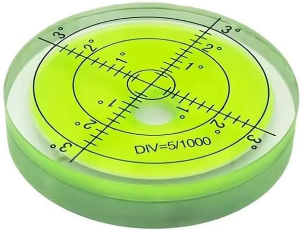 Circular Bubble Levels 2.4 Inch 60mm Accuracy 15'/2 Round High Precision Aluminium Bullseye RV leveling Bubble Levels For Motorhome, Camping, Trailer, Construction, CNC machine(Circular-6012silver)