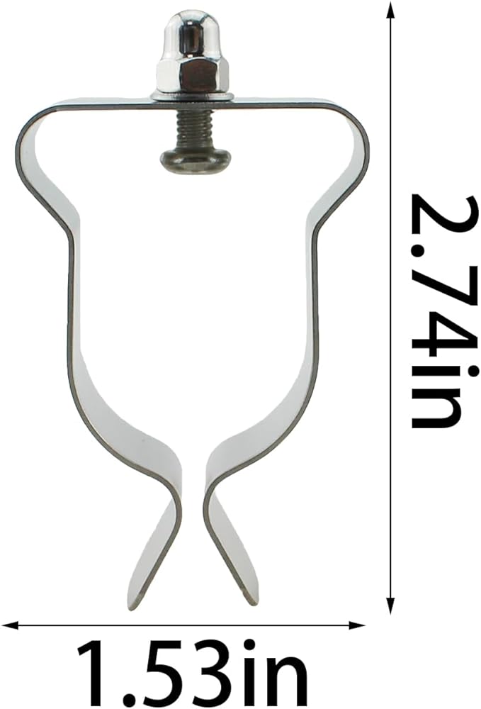 TAODAN 5PCS Silver Stainless Steel Basement Window Well Cover Spring Clips 1.57x2.36inch Exterior Patio Hardware Mounting Retaining Part