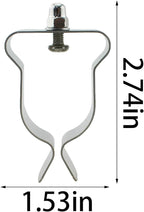 TAODAN 5PCS Silver Stainless Steel Basement Window Well Cover Spring Clips 1.57x2.36inch Exterior Patio Hardware Mounting Retaining Part