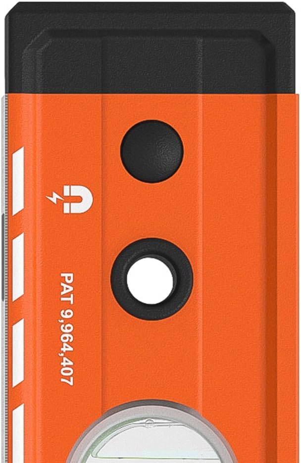 Klein Tools 93524MAG 24-Inch Box Level, Magnetic Box Beam Bubble Level, 3 Vials, High Visibility Orange, Aluminum Body, V-Groove and Magnet Track
