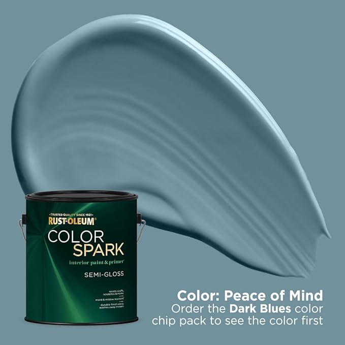 Rust-Oleum Color Spark Interior Paint and Primer in One, Semi-Gloss, Peace of Mind, 1 Gallon