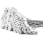 2000 pcs Pull-Tite Steel Wire Security Cable Seals Numbered Metal Truck Padlock Anti-Tamper Shipping Tags-Straps for Trailer (White)